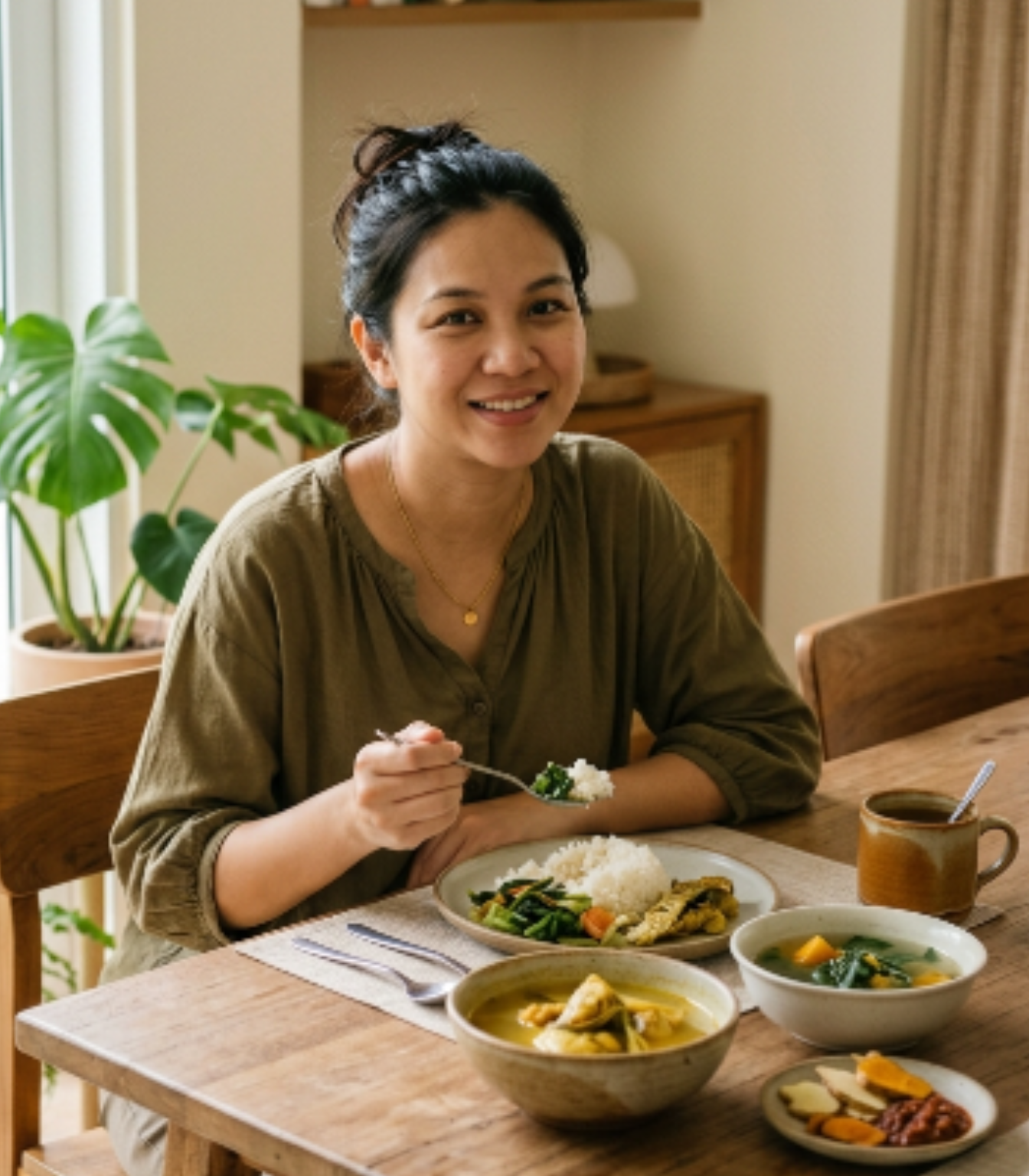 Mom eat pantang food