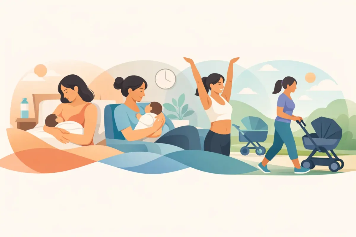 A Postpartum Recovery Journey Example by Week